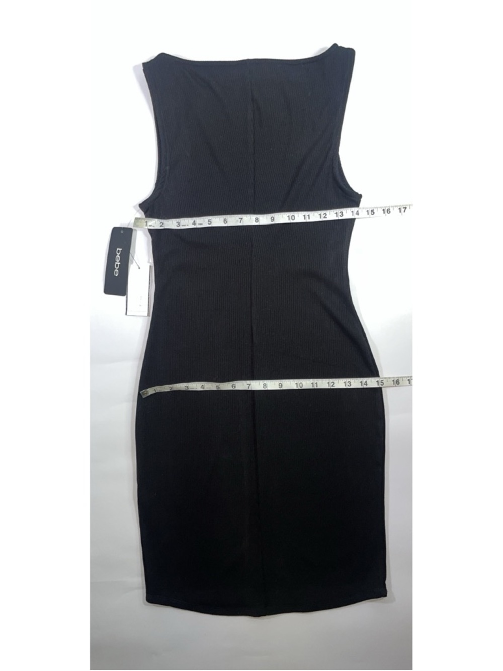 Bebe Boatneck Ribbed Mini Dress (Size: M) - Picture 4 of 6